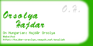 orsolya hajdar business card